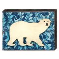 Designocracy Polar Bear Vintage Art on Board Wall Decor 9822512